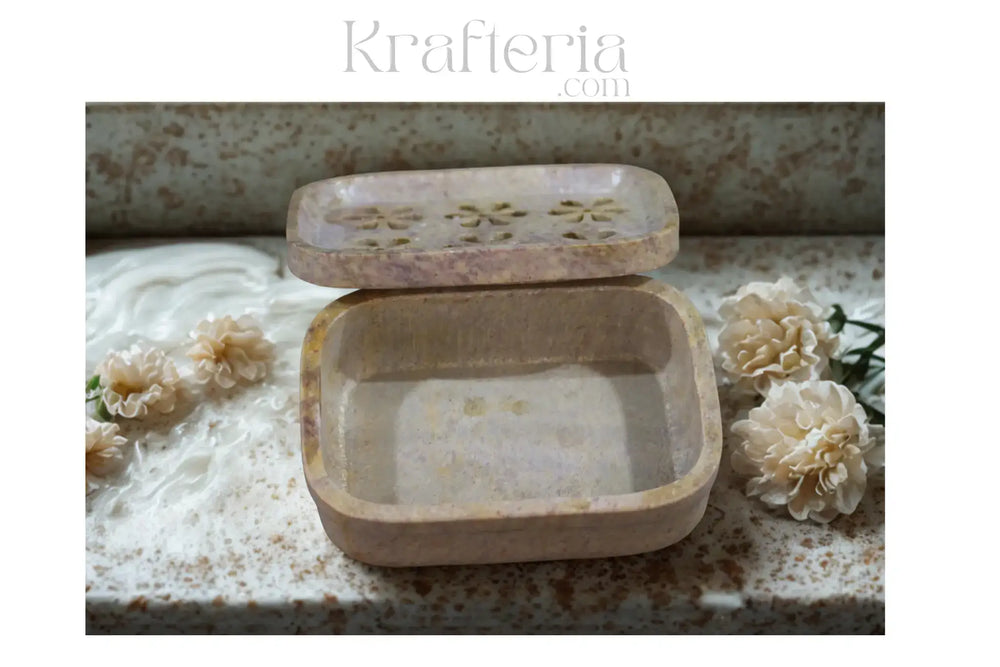 Handcrafted Marble Soap Box – Classic & Durable Design Sand Stone