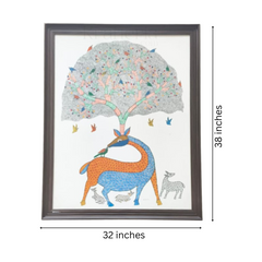 Gond Tree Of Life - A Symphony Of Nature