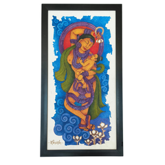 Yashoda Krishna – Kerala Mural Painting of Divine Bond