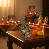 Brass Gaja Lakshmi Diya (Oil Lamp with Elephants)