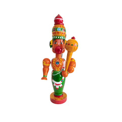 Handcrafted Lacquerware - The Mighty Hanuman Idol Etikoppaka Lacquerware