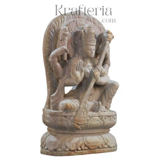 Saraswathi Murti – Beautiful Sculpture Celebrating Knowledge Soft Stone