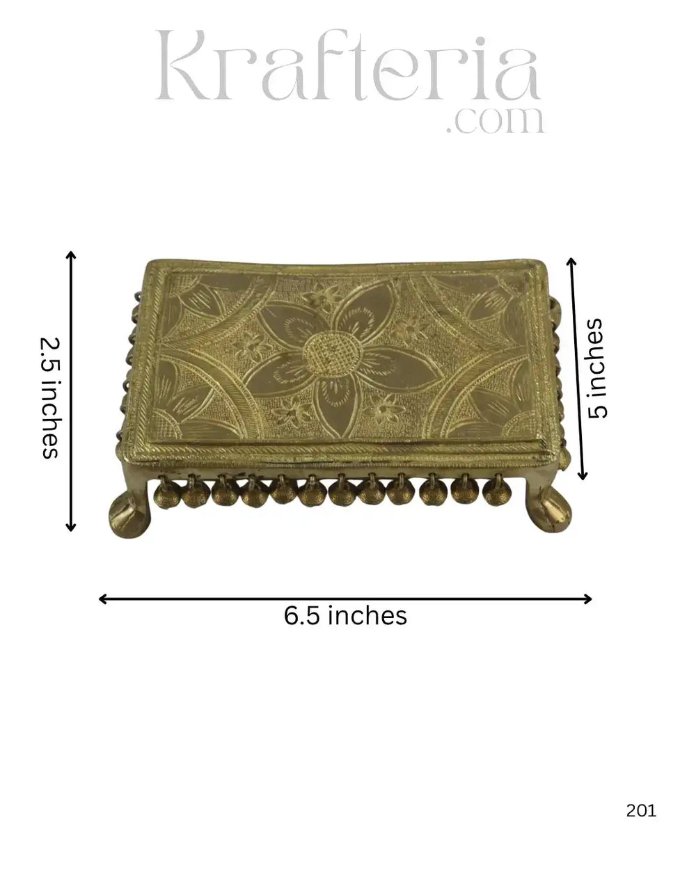 Decorative Brass Devotional Stools with Bell Design Brass Ware