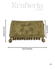 Decorative Brass Devotional Stools with Bell Design