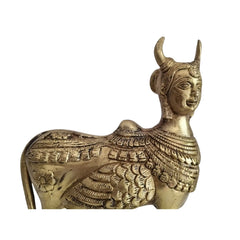 Divine Brass Kamadhenu with Calf – Sacred Vastu and Pooja Idol Brass Ware