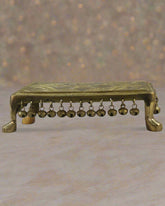 Decorative Brass Devotional Stools with Bell Design