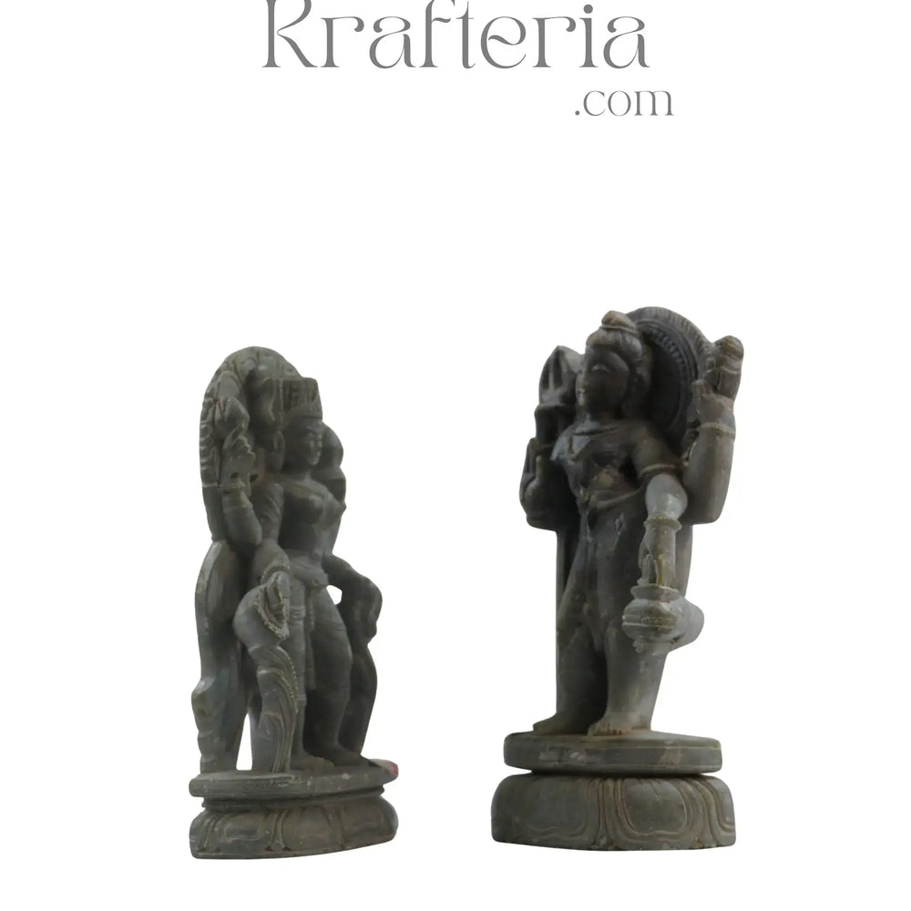 Shiva Parvathi Sculpture – Spiritual Symbol of Love and Creation Soft Stone