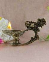 Handcrafted Brass Peacock Deepam with Intricate Design Brass Ware