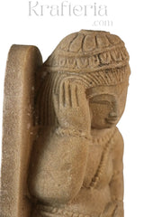 Backward Glance - A Moment Captured in Stone Sand Stone