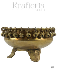 Decorative Brass Urli Bowl for Home, Temple, or Gifting