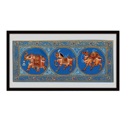 Celestial Beasts of Rajasthan Miniature Painting Paintings