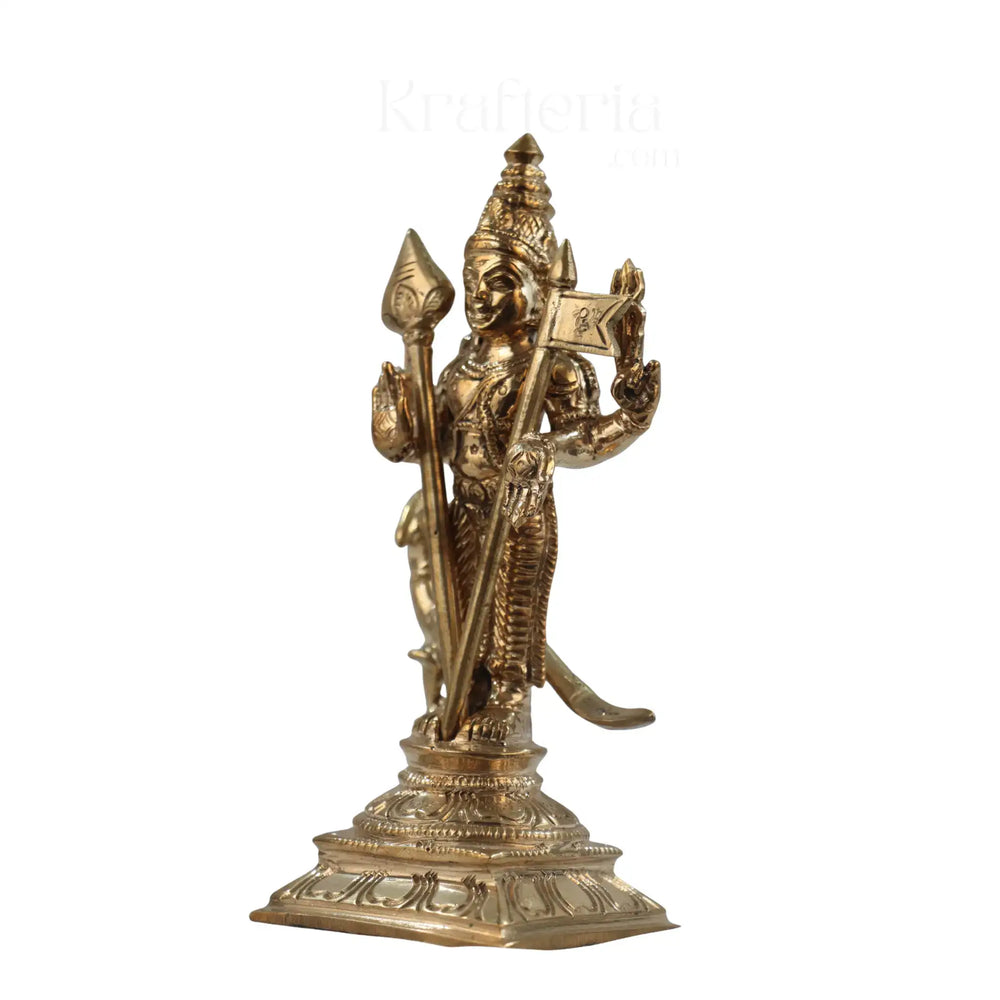 Panchaloha Lord Subrahmanya (Murugan) Idol – The Divine Shanmugan Swamy Karthick's metal art
