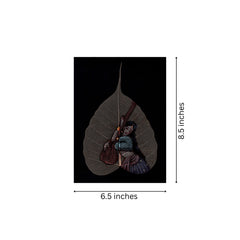 Musician on a Bodhi Leaf Miniature Painting