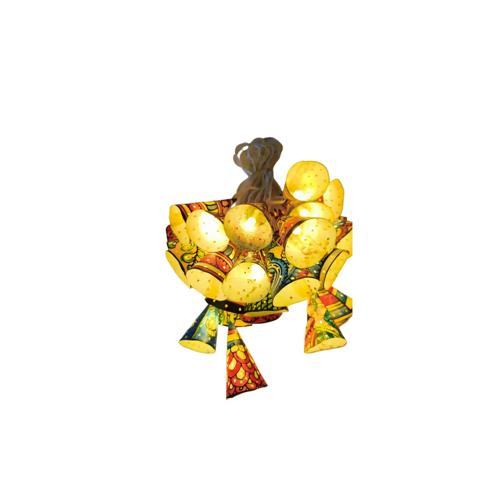 Artisan-Crafted Leather Tholu Bommalata Chandelier Paintings