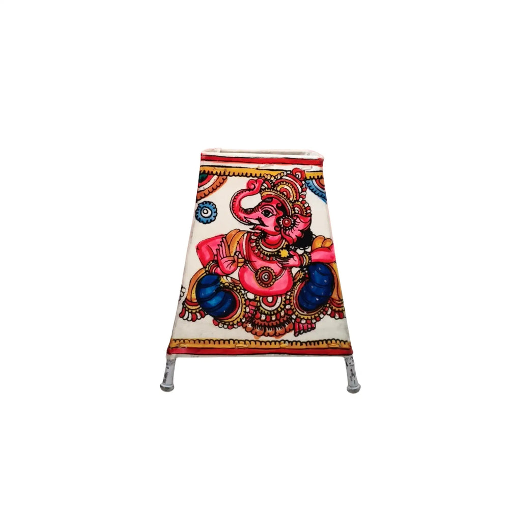 Auspicious Ganesh Leather Puppetry Design | Bed Lamp Leather Paintings