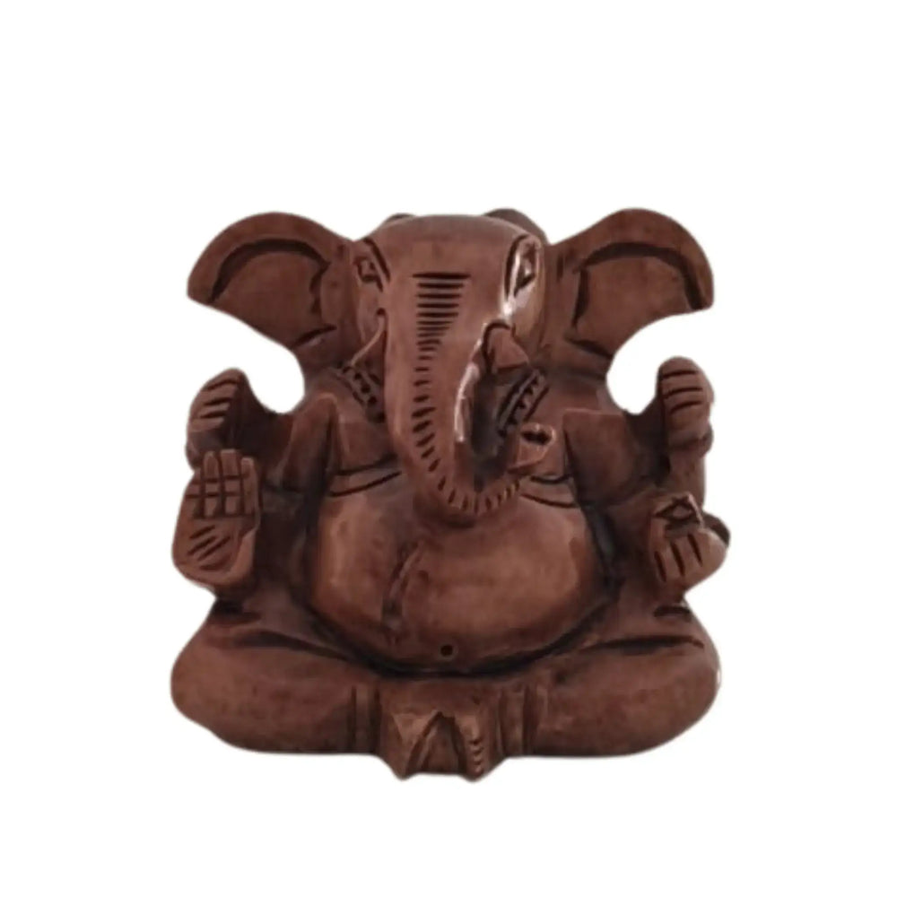 Decorative Wooden Ganesh in Seated Position | Handmade Religious Figurine maruthi handicrafts