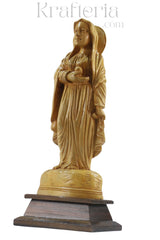 Handcrafted Shivani Wood Mother Mary – Spiritual Wooden Art