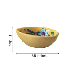 Hand-Painted Blue Pottery Diya | Traditional Oil Lamp