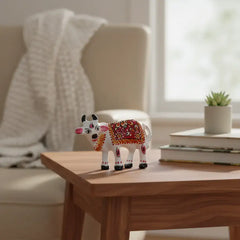 Hand-Painted Metal Cow Metal Decorative