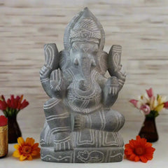 Ganesh Ji Statue in Soft Stone – Puja & Decorative Use belur shanker