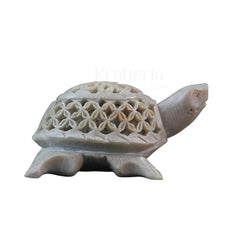 Tortoise Figurine in Jali Art – Exquisite Varanasi Handicraft Décor Bachcha Lal