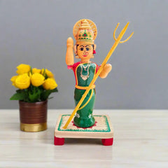 Etikoppaka Goddess Figurine with Trident Etikoppaka Lacquerware