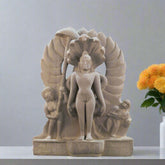 Vardhaman Mahaveer 2-Sided Sculpture – Divine Jain Tirthankara Art