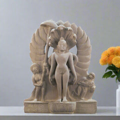 Vardhaman Mahaveer 2-Sided Sculpture – Divine Jain Tirthankara Art