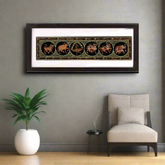 Mewar Miniature - Regal Animal Procession Painting