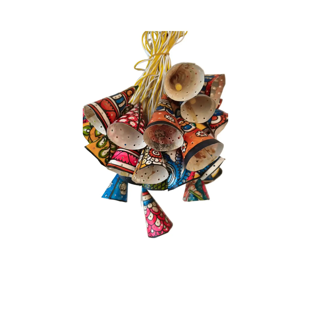 Artisan-Crafted Leather Tholu Bommalata Chandelier Paintings