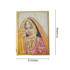 Rajasthani Golden Princess Marbel Painting