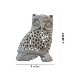 Handcrafted Pair of Owls – Intricate Jali Art Decorative Figurines