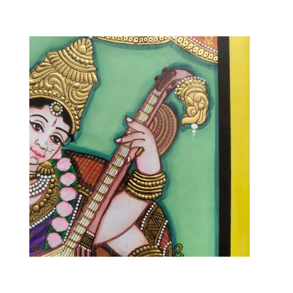 Mysore Saraswathi Painting | 22KT Gold Leaf Paintings