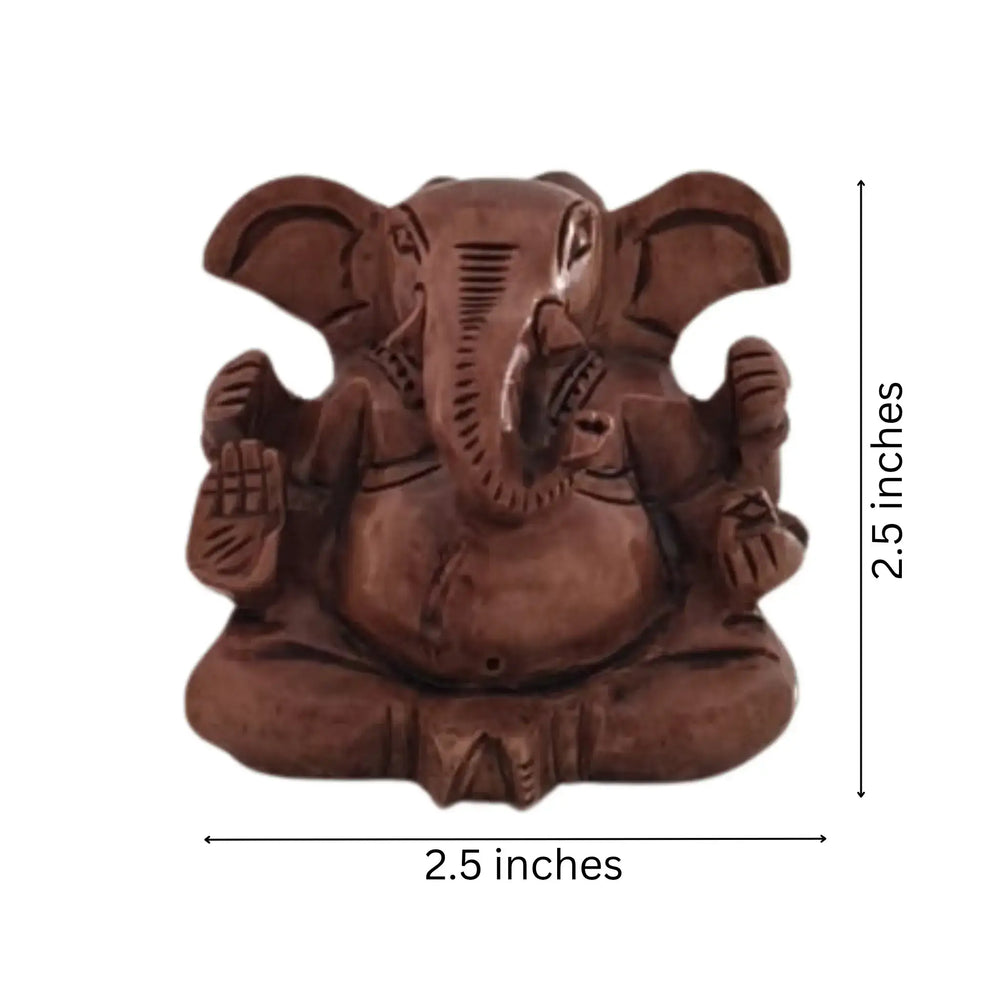 Decorative Wooden Ganesh in Seated Position | Handmade Religious Figurine maruthi handicrafts