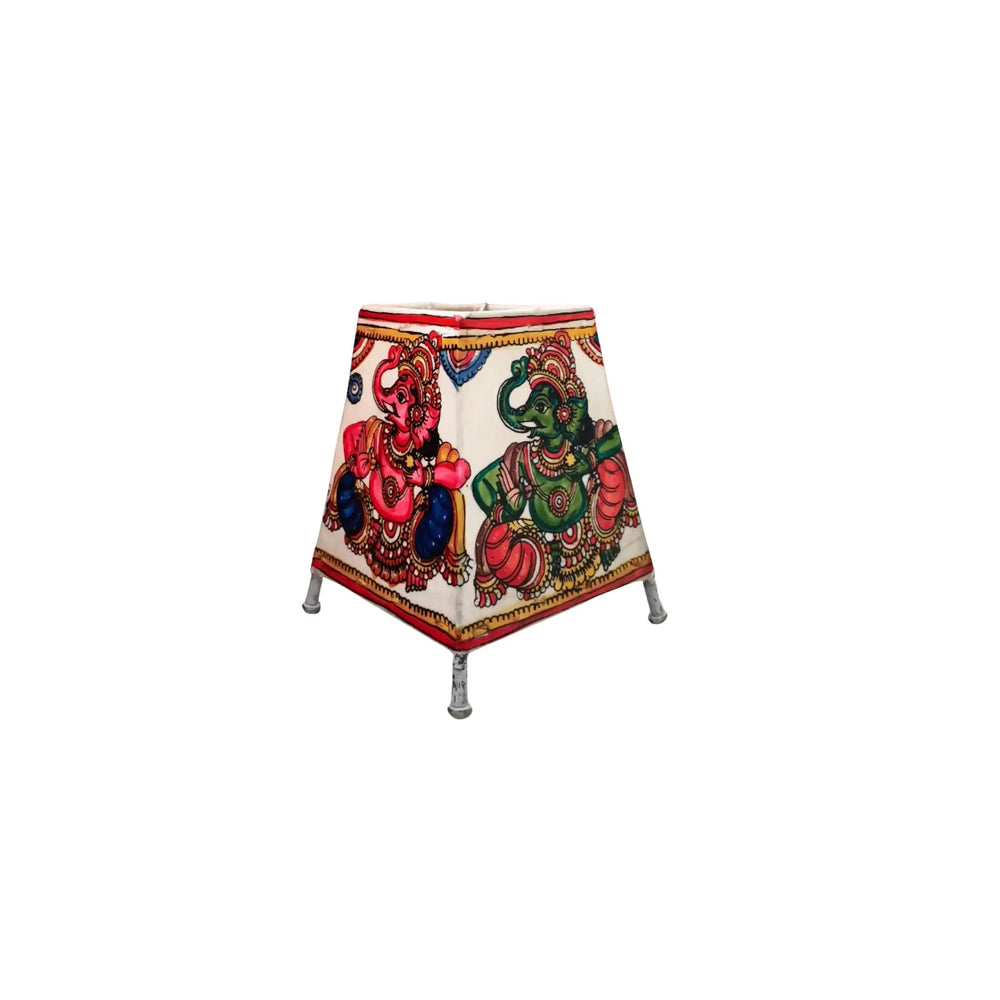 Auspicious Ganesh Leather Puppetry Design | Bed Lamp Leather Paintings