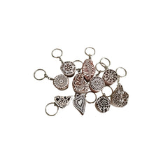 Traditional Indian Hand Blocked Key Chains - Bagru/Sanganer Style Accessories