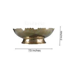 Artisan Bloom-Brass Bowl with Floral Motif Brass Ware