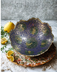 Peacock Glory - Centerpiece Brass Fruit Bowl