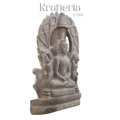 Vardhaman Mahaveer 2-Sided Sculpture – Divine Jain Tirthankara Art