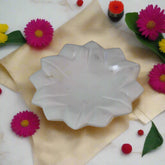 Handcrafted Marble Lotus Urli – Decorative Floral Bowl