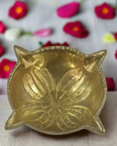 Handcrafted Brass Deepam (Diya) with Classic Design Brass Ware