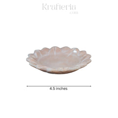 Handcrafted Marble Lotus Urli – Decorative Floral Bowl