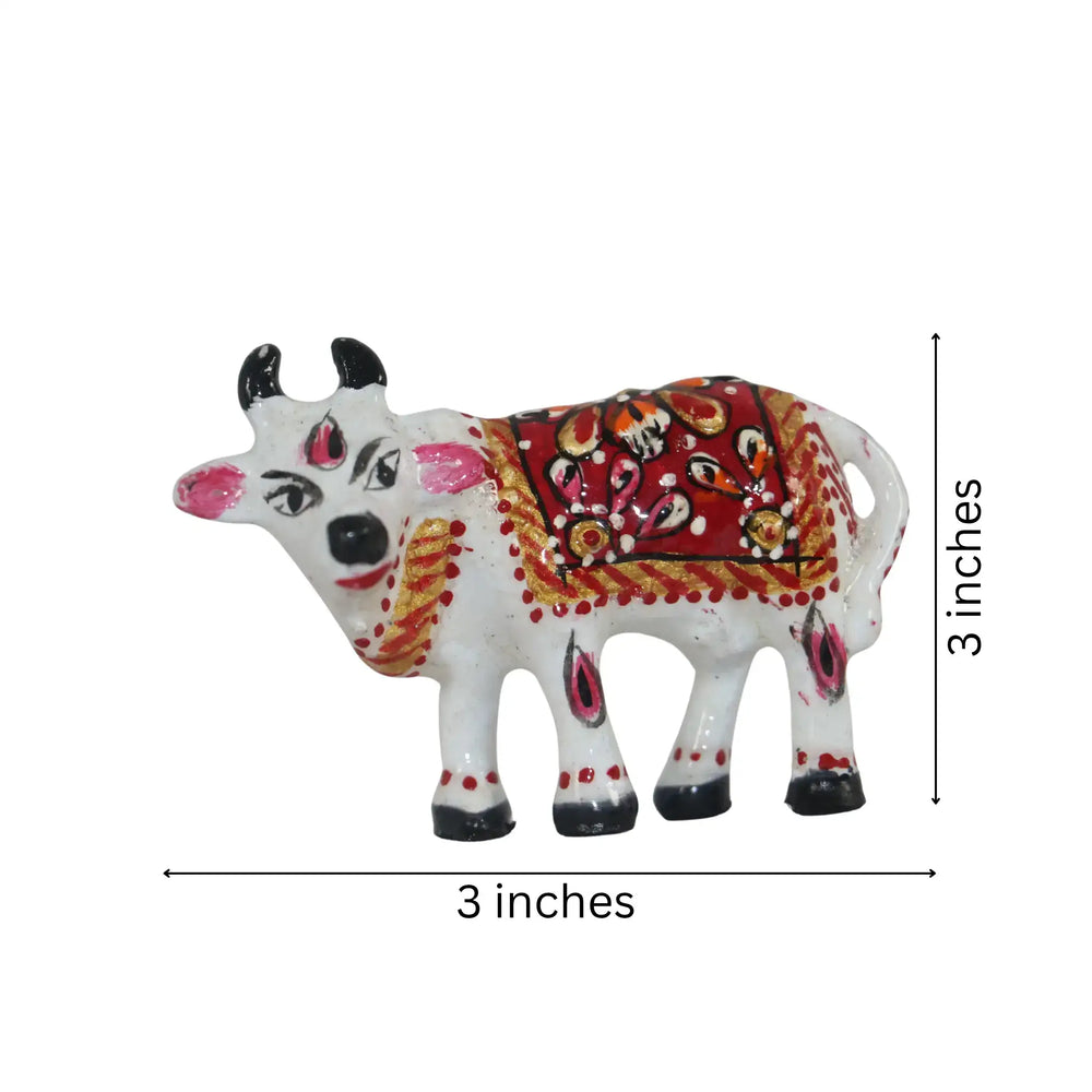 Hand-Painted Metal Cow Metal Decorative