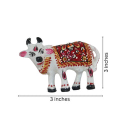 Hand-Painted Metal Cow Metal Decorative