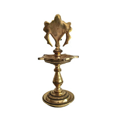 Brass Diya Stand Decorative - Traditional Puja Oil Lamp Brass Ware