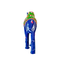 Colorful Metal Camel Statue | Handmade Ethnic Home Decor