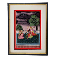 Mughal Royal Ladies in a Garden - Miniature Painting Paintings