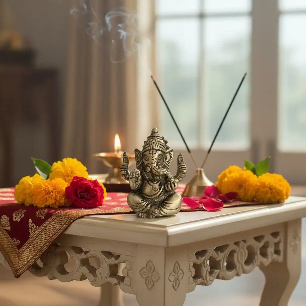 Brass Lord Ganesha Idol - Remover of Obstacles Brass Ware