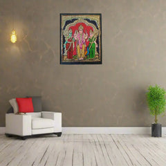 Subramanya Swamy – Divine Warrior in Thanjavur Art Paintings