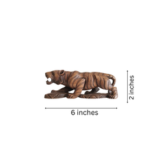 Hand-Carved Wooden Tiger Figurine